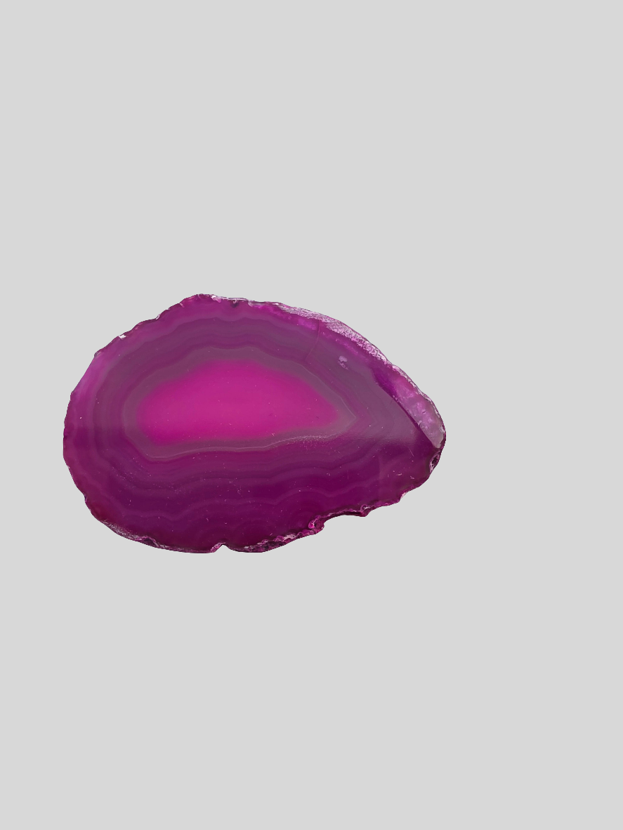 Agat Geode Pink Skive