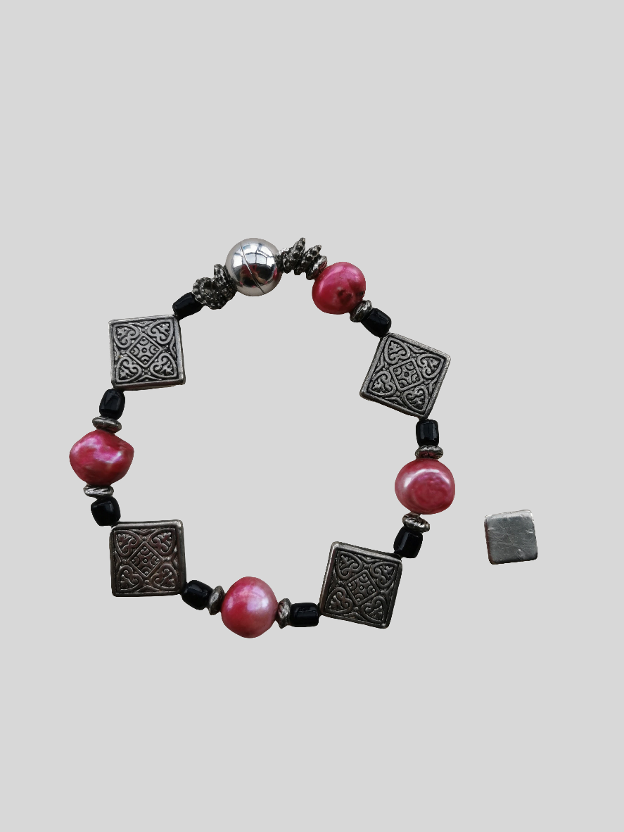 Ferskvandsperle armbånd 21 cm