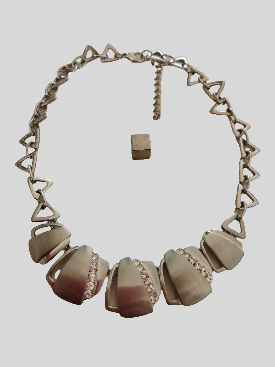 "Sølv" halskæde 38+5 cm