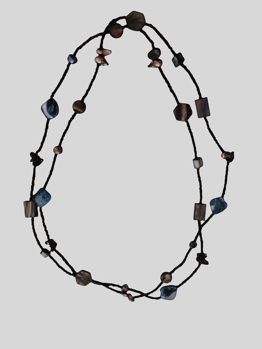 Ferskvandsperle halskæde 120 cm