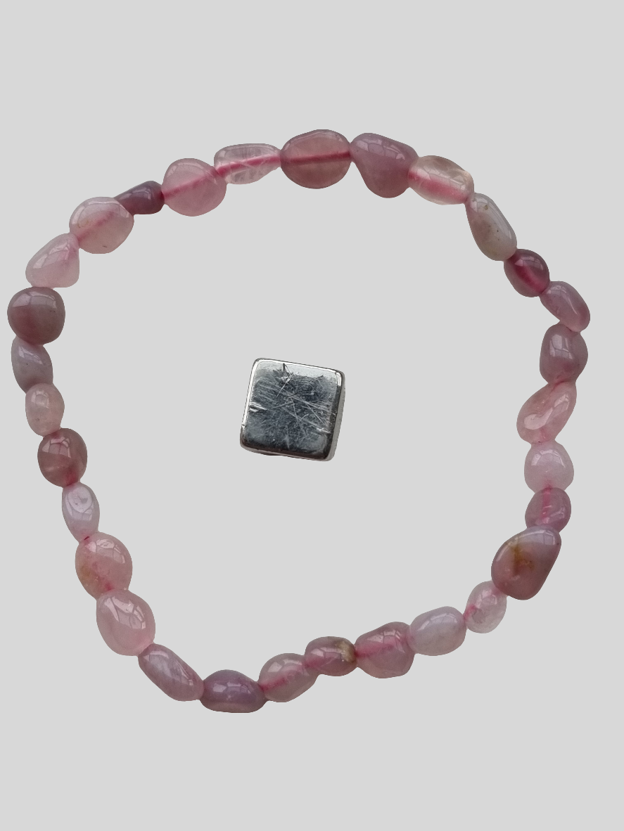 Ametyst pink armbånd