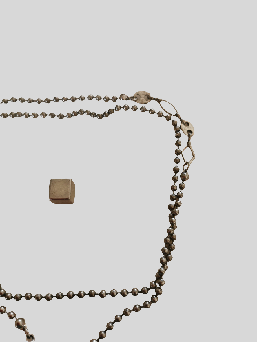 "Sølv" halskæde 74 cm