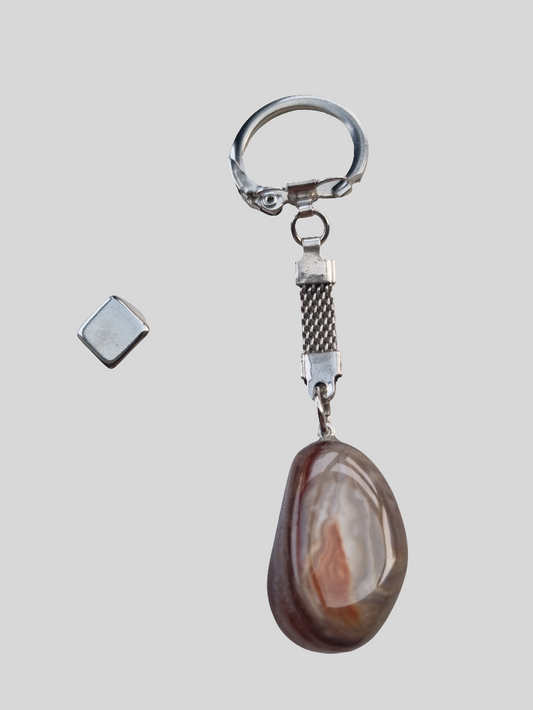 Agat Lilla Nøglering