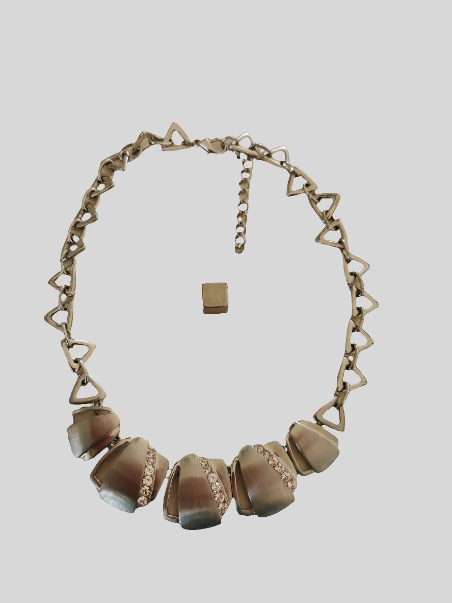 "Sølv" halskæde 38+5 cm