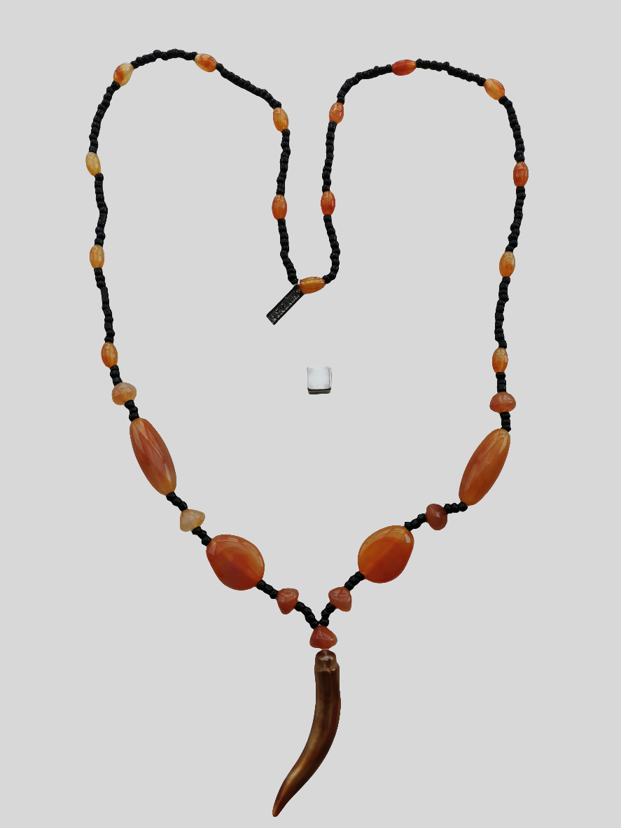 Farverig halskæde 84 cm