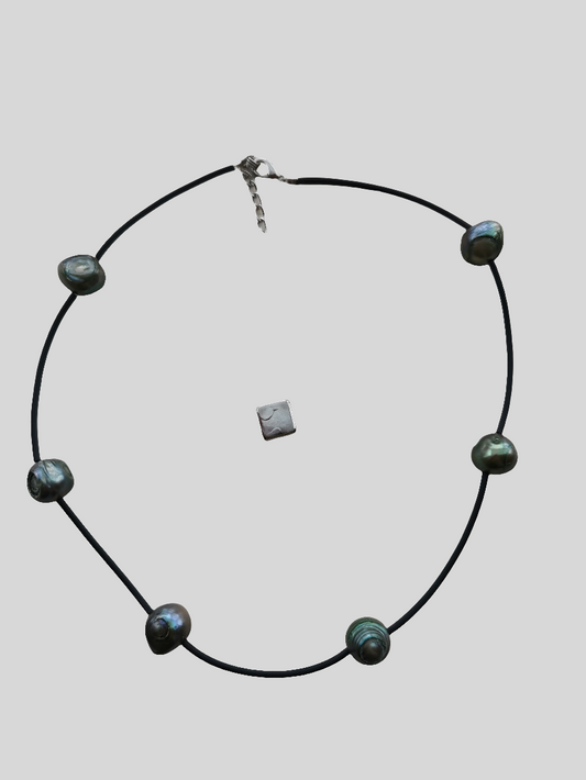 Ferskvandsperle halskæde 44+3 cm