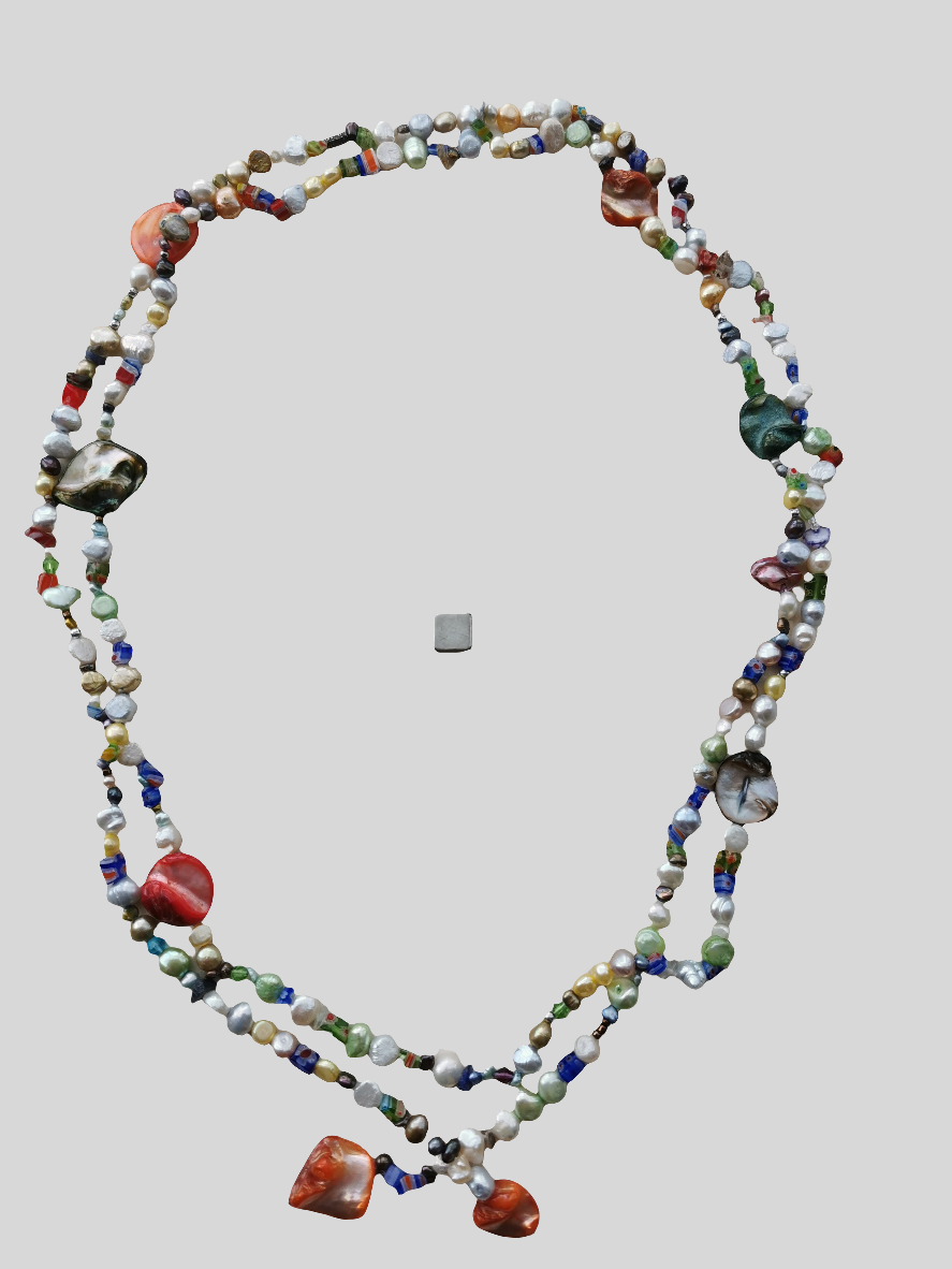 Ferskvandsperle halskæde 150 cm