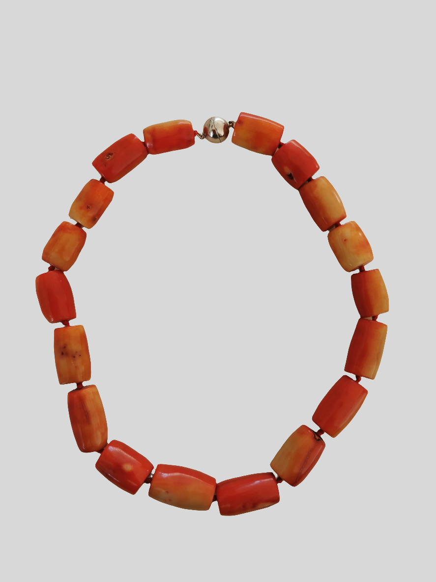 Koral rød halskæde 36 cm