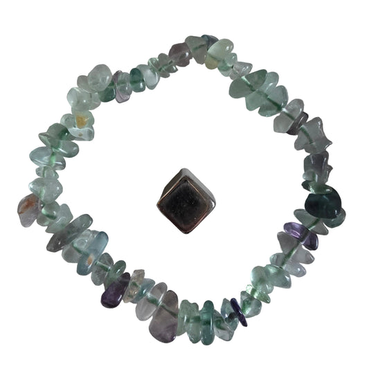 Armbånd Fluorit Regnbue