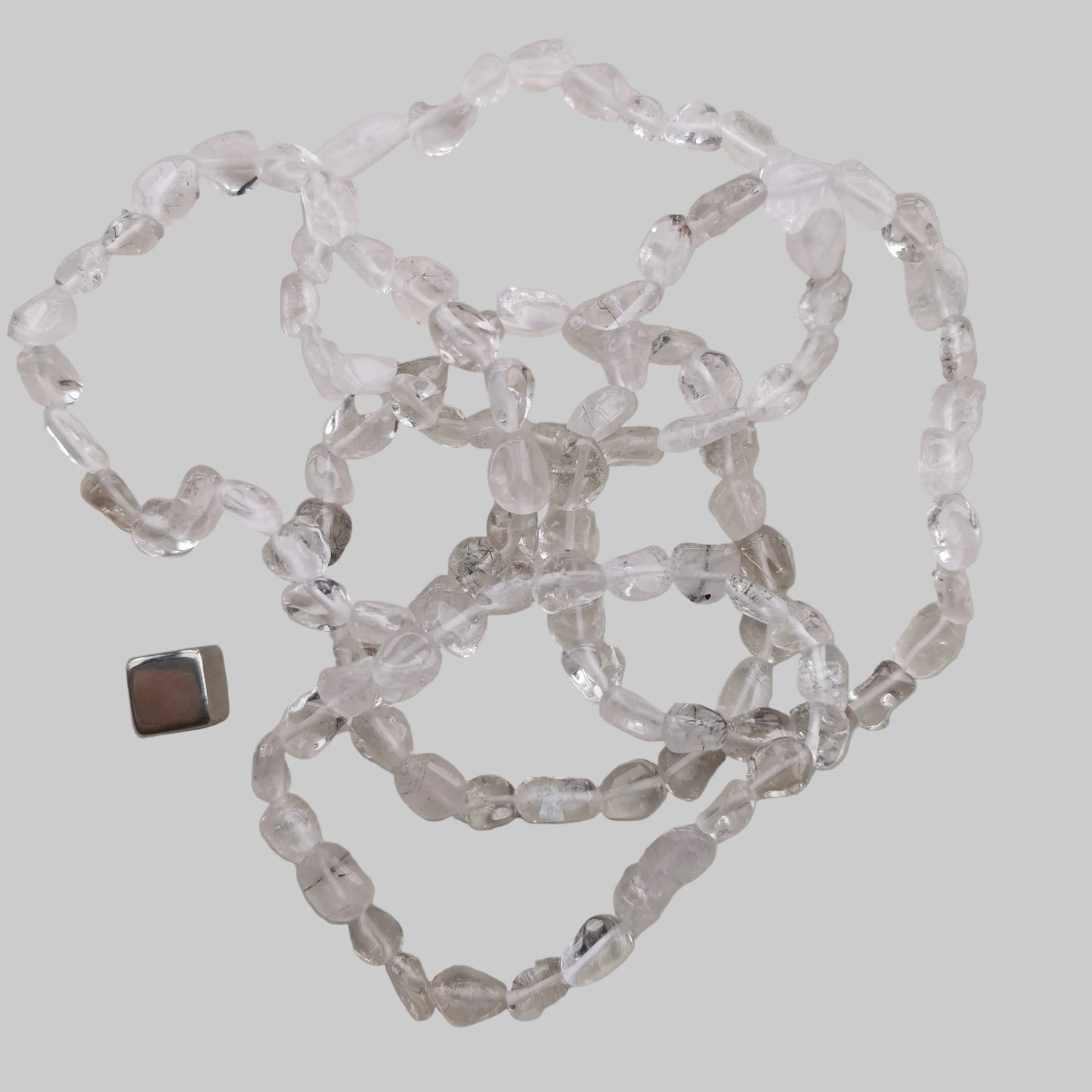 Clear Quartz bracelet med naturlige klare sten.