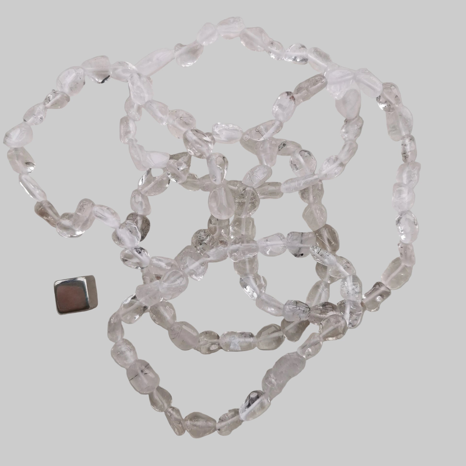 Clear Quartz bracelet med naturlige klare sten.