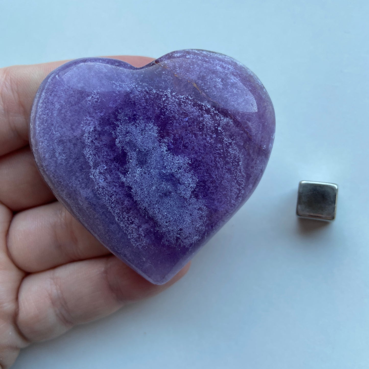 Lilla Fluorit hjerte der giver indre ro og balance.