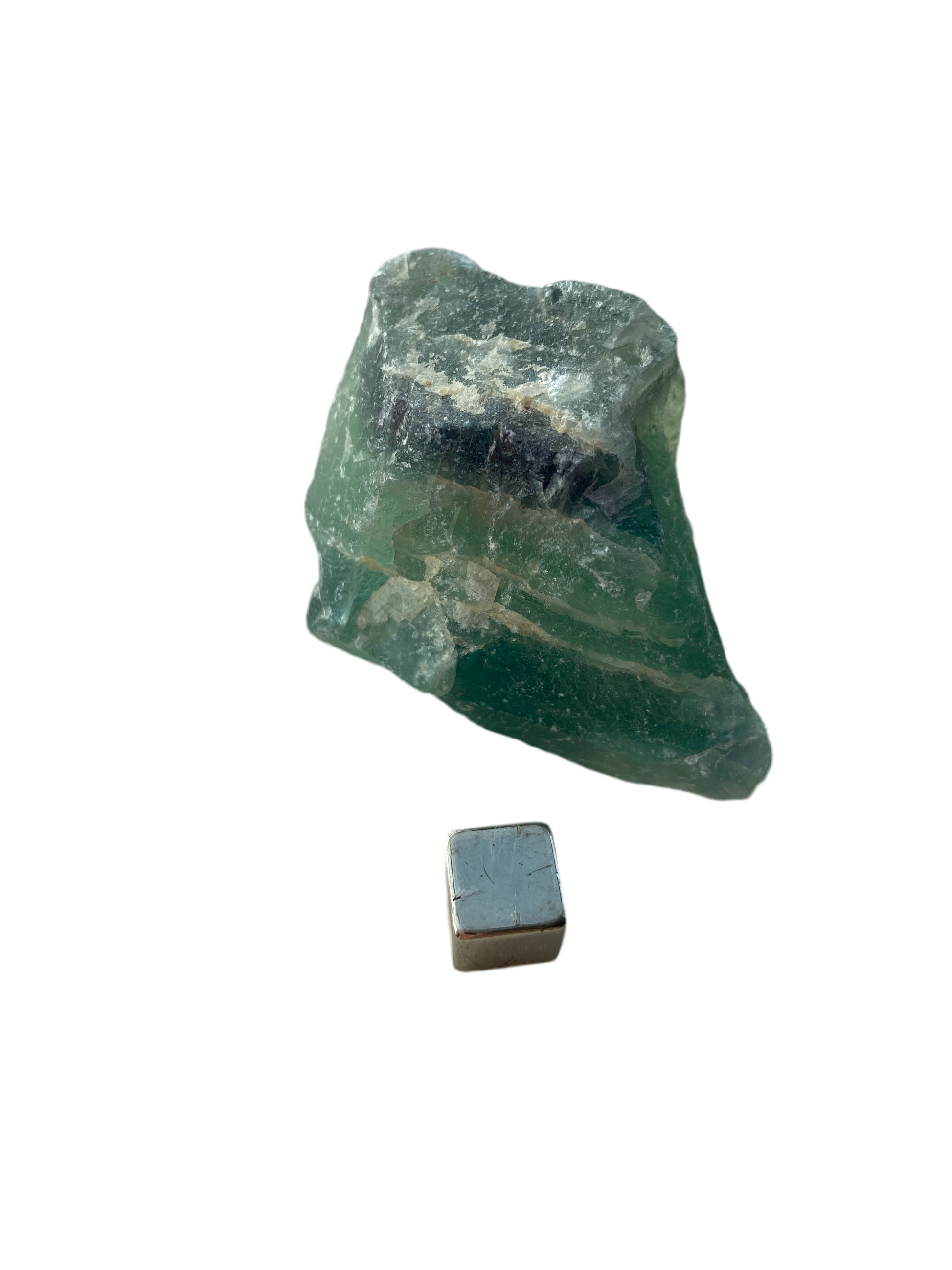 Grøn fluorit krystal der bringer indre harmoni.