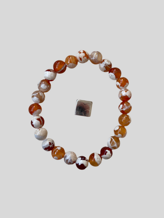 Forstenet træ krystal med beroligende energi og indre ro.