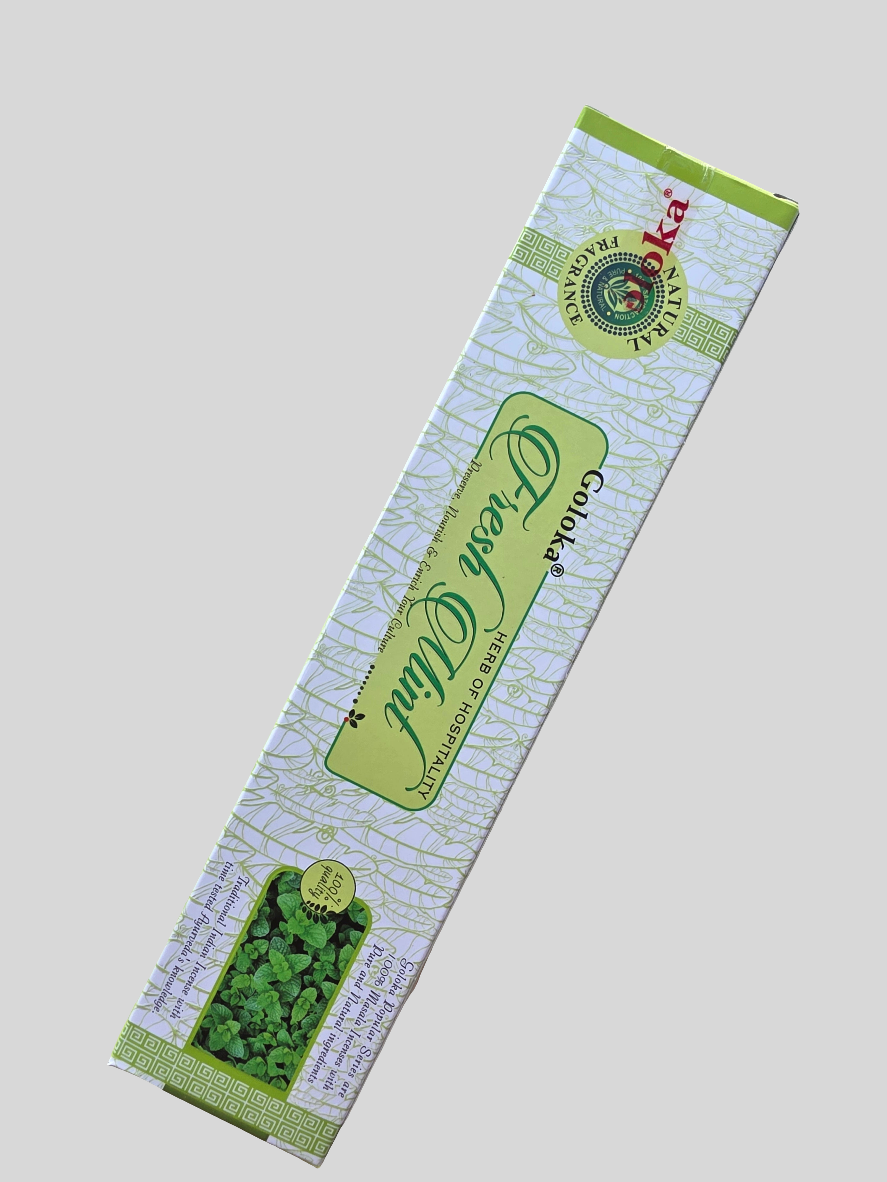 Goloka røgelsespinde – håndrullet i Indien efter ayurvediske traditioner, med naturlige urter og blomster.