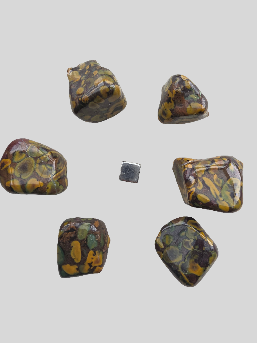 Jaspis Ajooba krystal der skaber grounding, stabilitet og jordforbindelse.