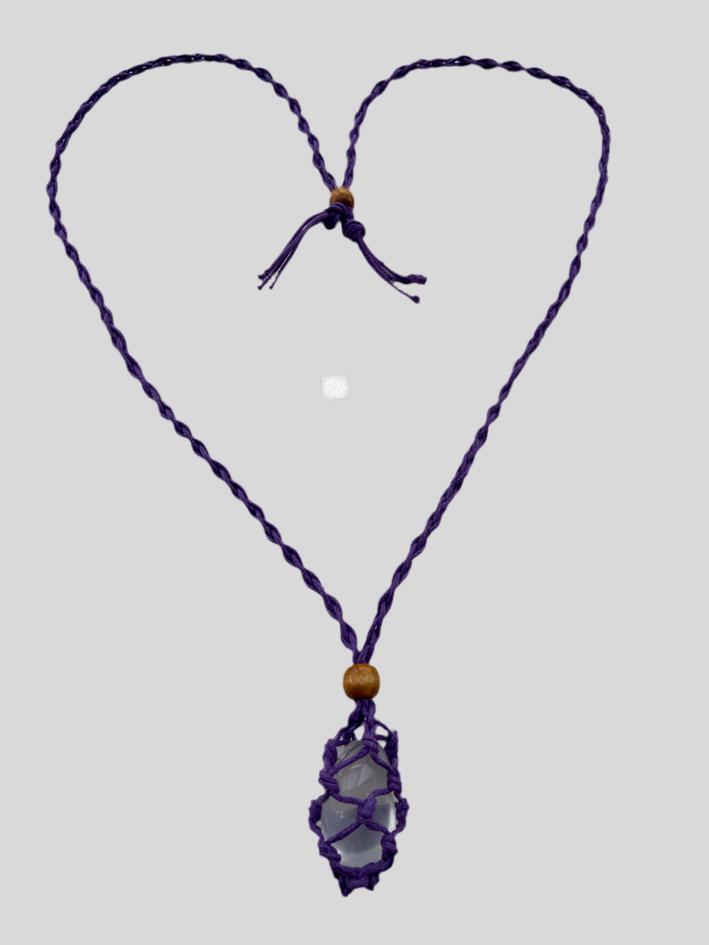 Krystalbur i lilla hør med plads til udskiftelig krystal.