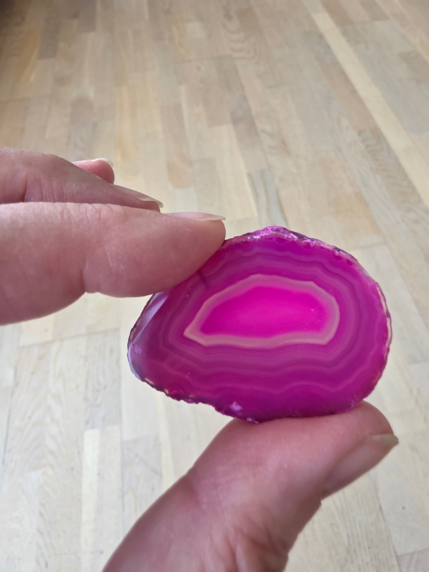 Agat Geode Pink Skive