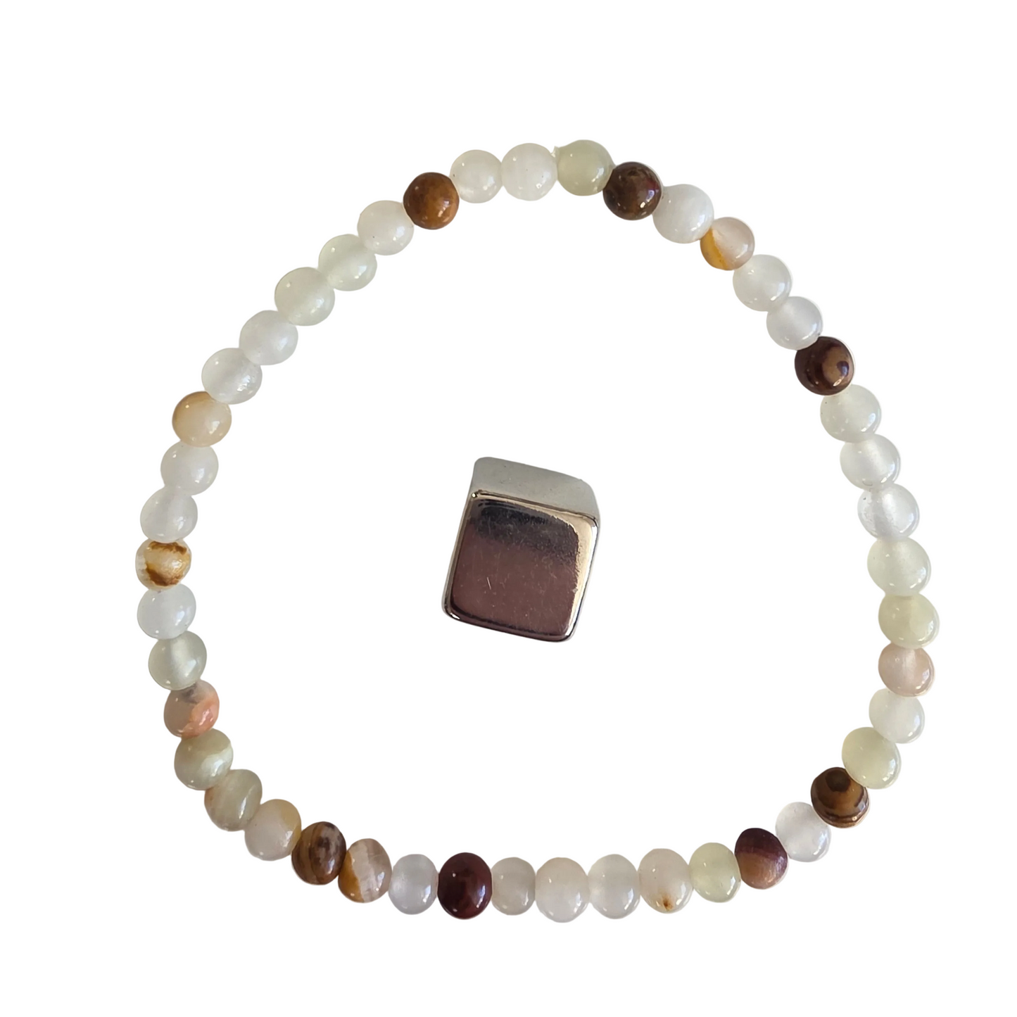 Armbånd Jade afghansk facet 4 mm