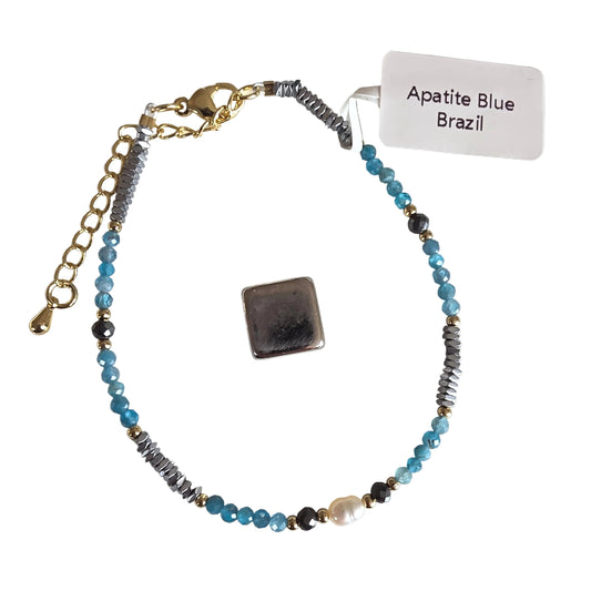 Armbånd Apatit blå