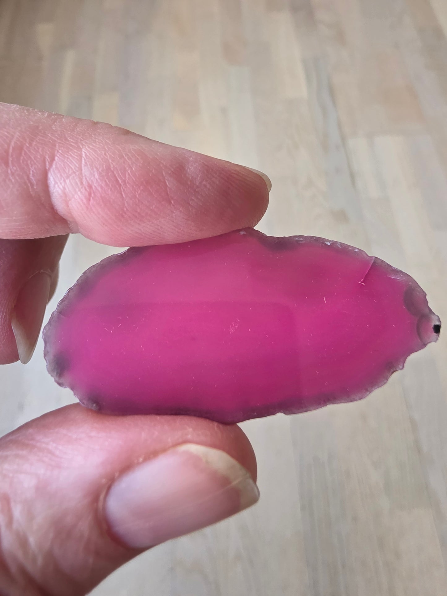 Agat Geode Pink Skive