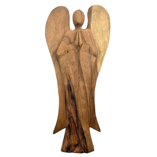 Engel i træ - 45 cm