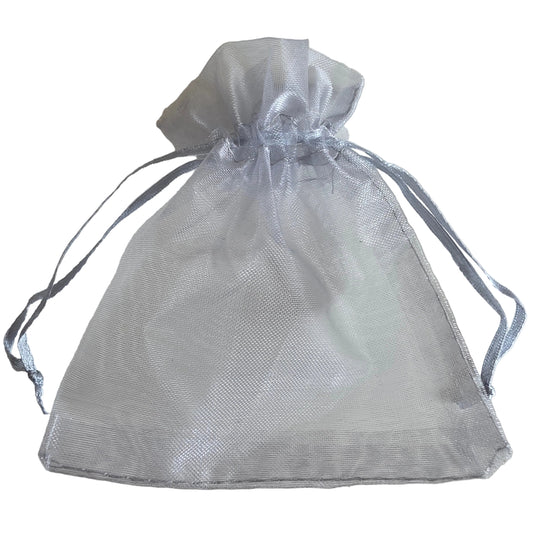 Pose organza sølv 10×15 cm