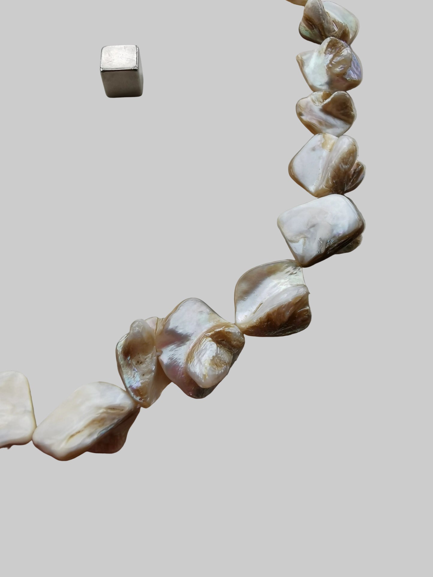 Ferskvandsperle halskæde 48 cm