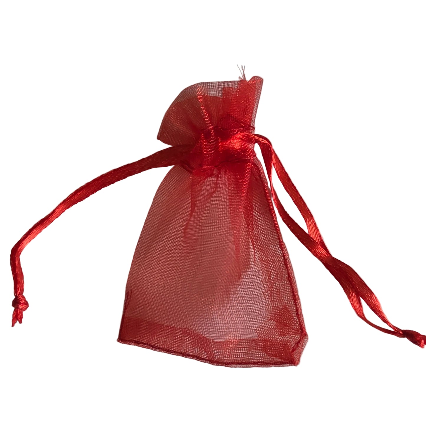 Pose organza rød 5x7 cm