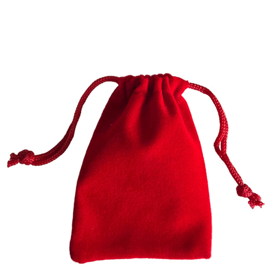 Pose rød velour 5x7 cm