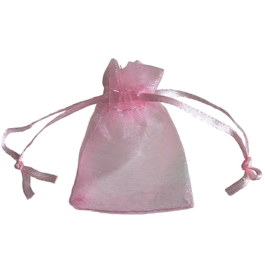 Pose organza lyserød 5x7 cm