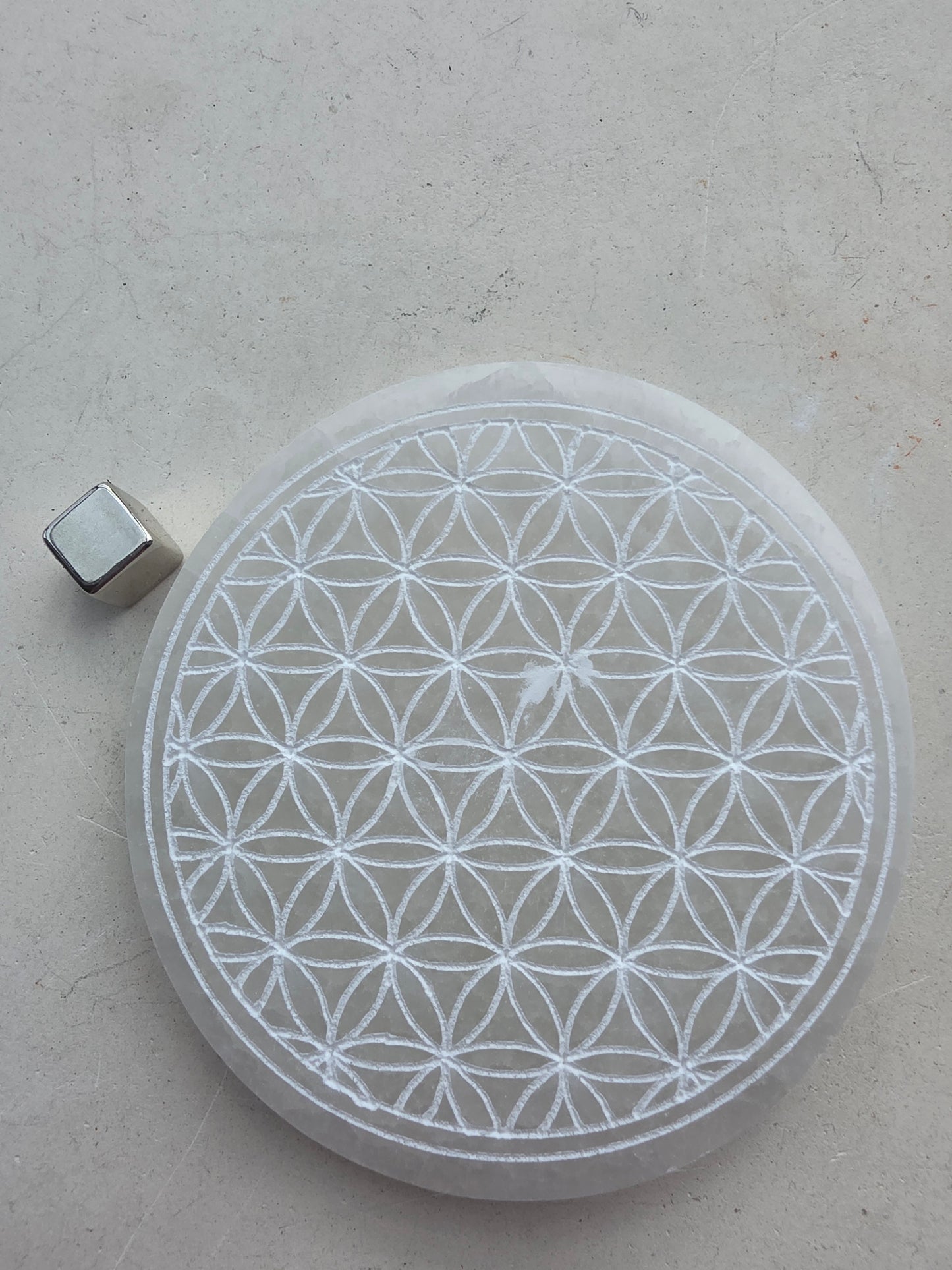 Selenit plade flower of life