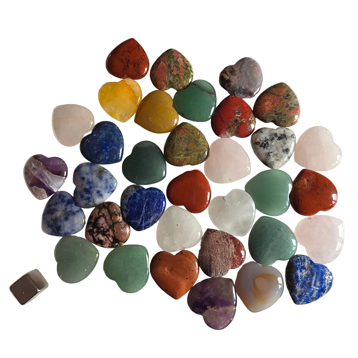 Mixed hjerter storkøb 33 stk 2 cm lange