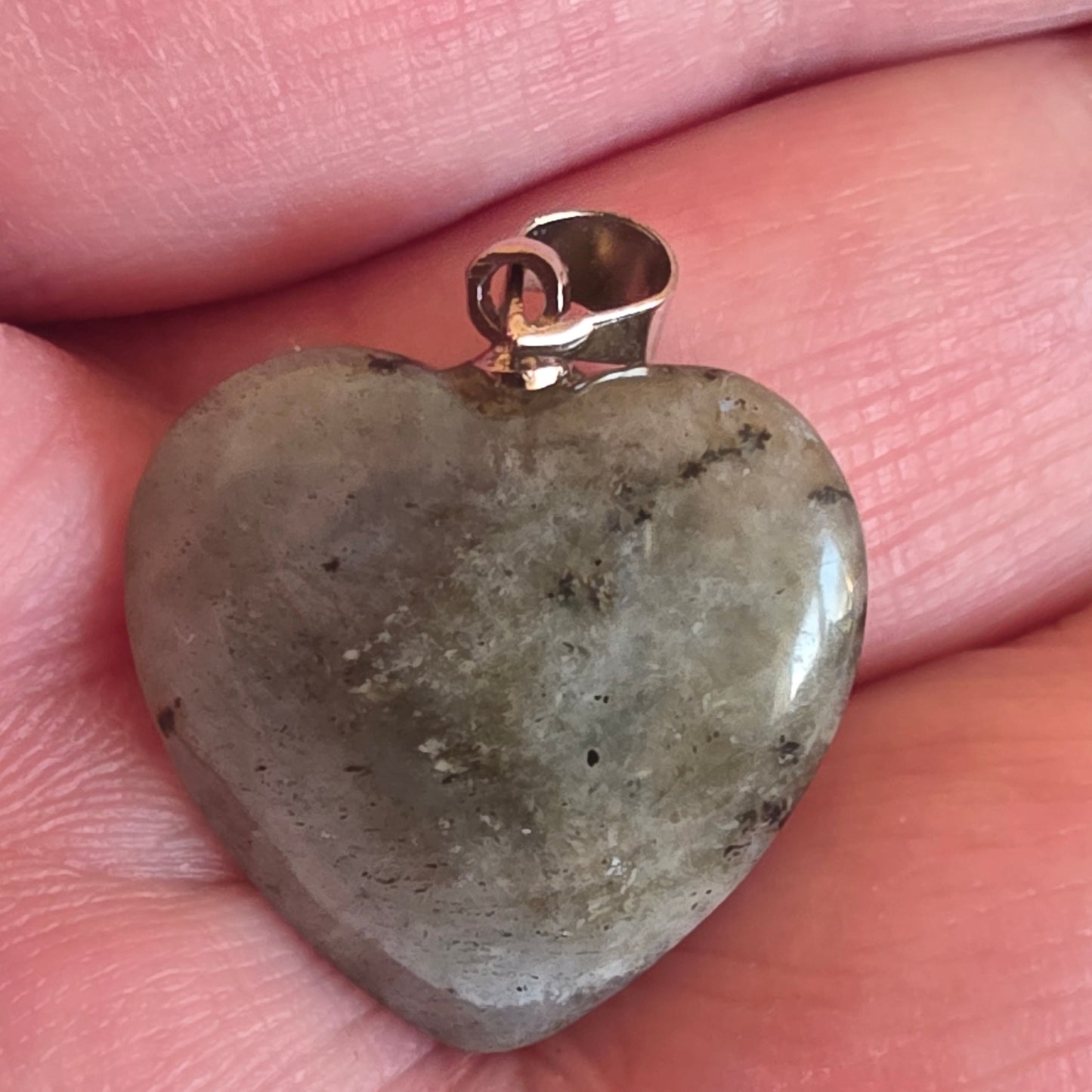 Labradorit hjerte vedhæng