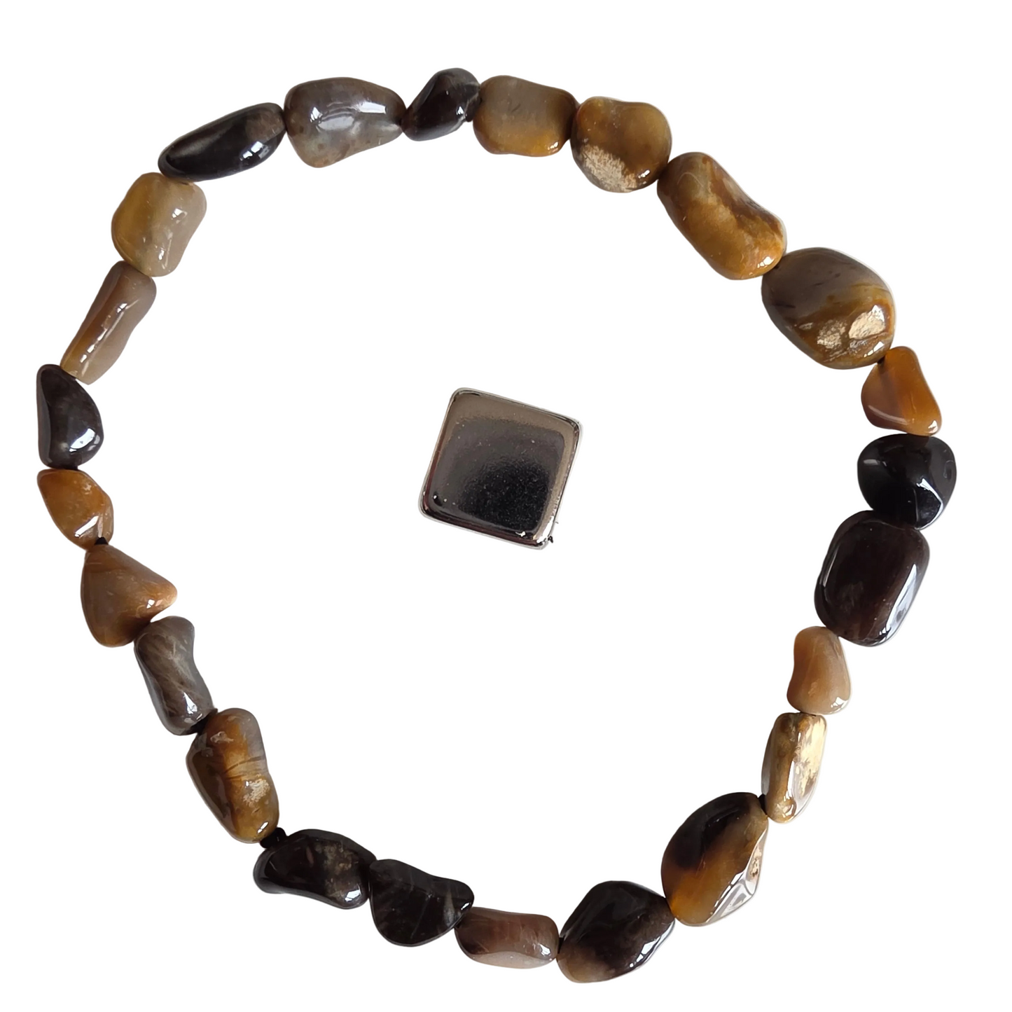 Armbånd forstenet træ nuggets