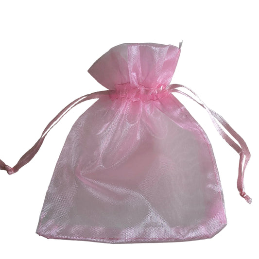 Pose organza lyserød 10×15 cm