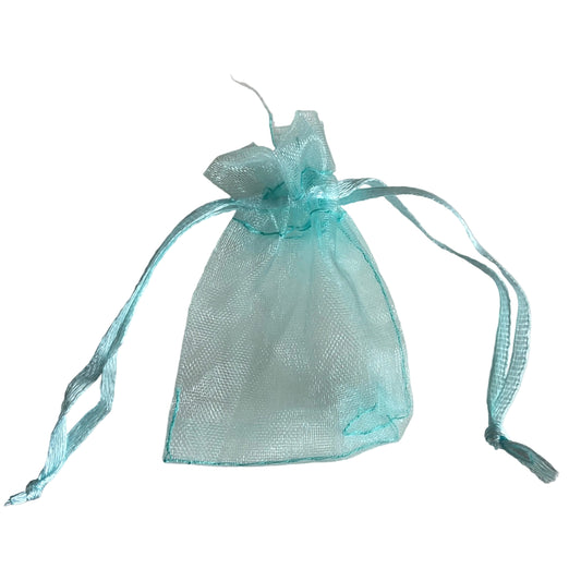 Pose organza turkisgrøn 5x7 cm