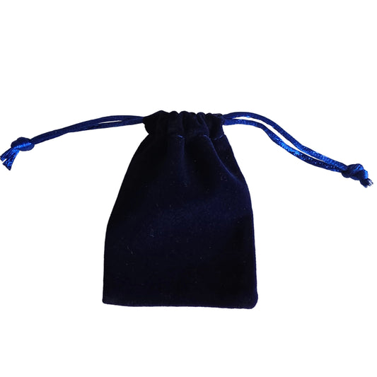 Pose blå velour 5x7 cm