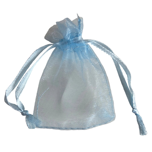 Pose organza lyseblå 5x7 cm