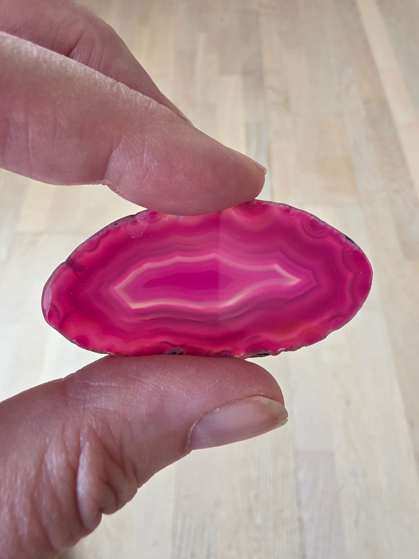 Agat Geode Pink Skive