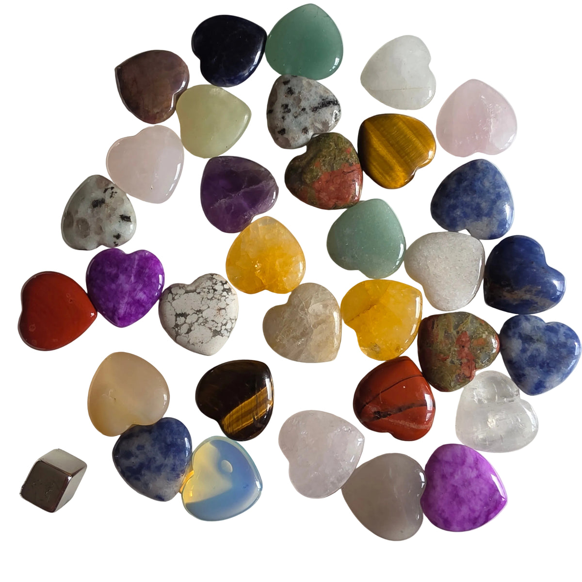 Mixed hjerter storkøb 33 stk 2 cm lange