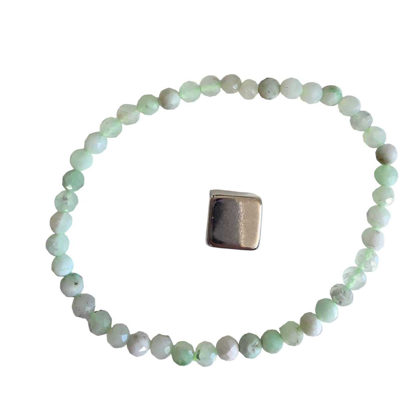 Armbånd  Opal grøn facet 4mm