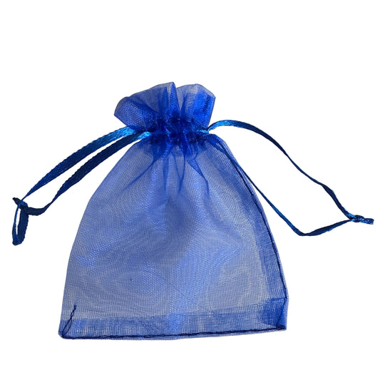 Pose organza blå 7×10 cm