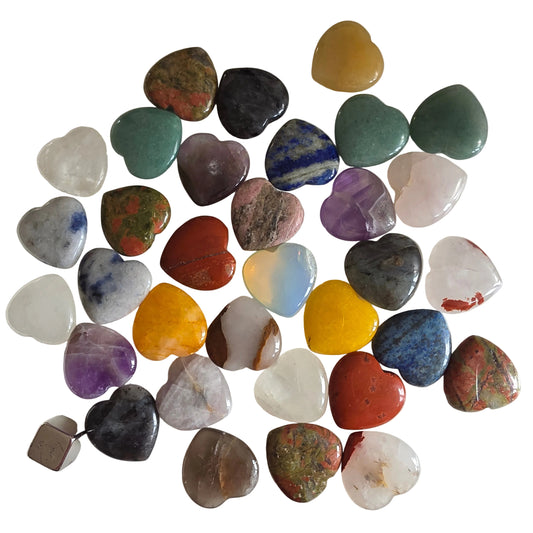 Mixed hjerter storkøb 33 stk 2 cm lange
