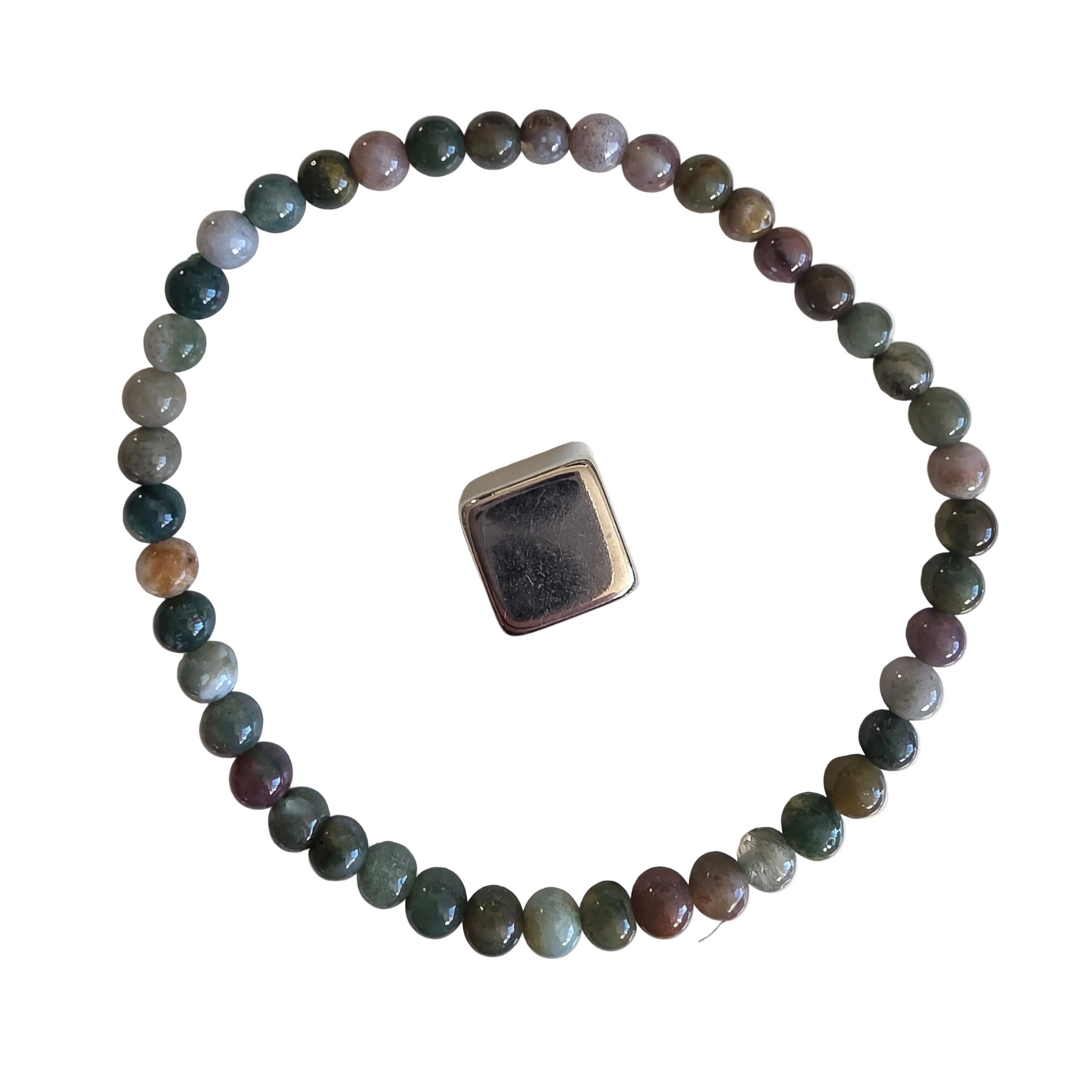 Armbånd Jaspis/Agat mix 4mm