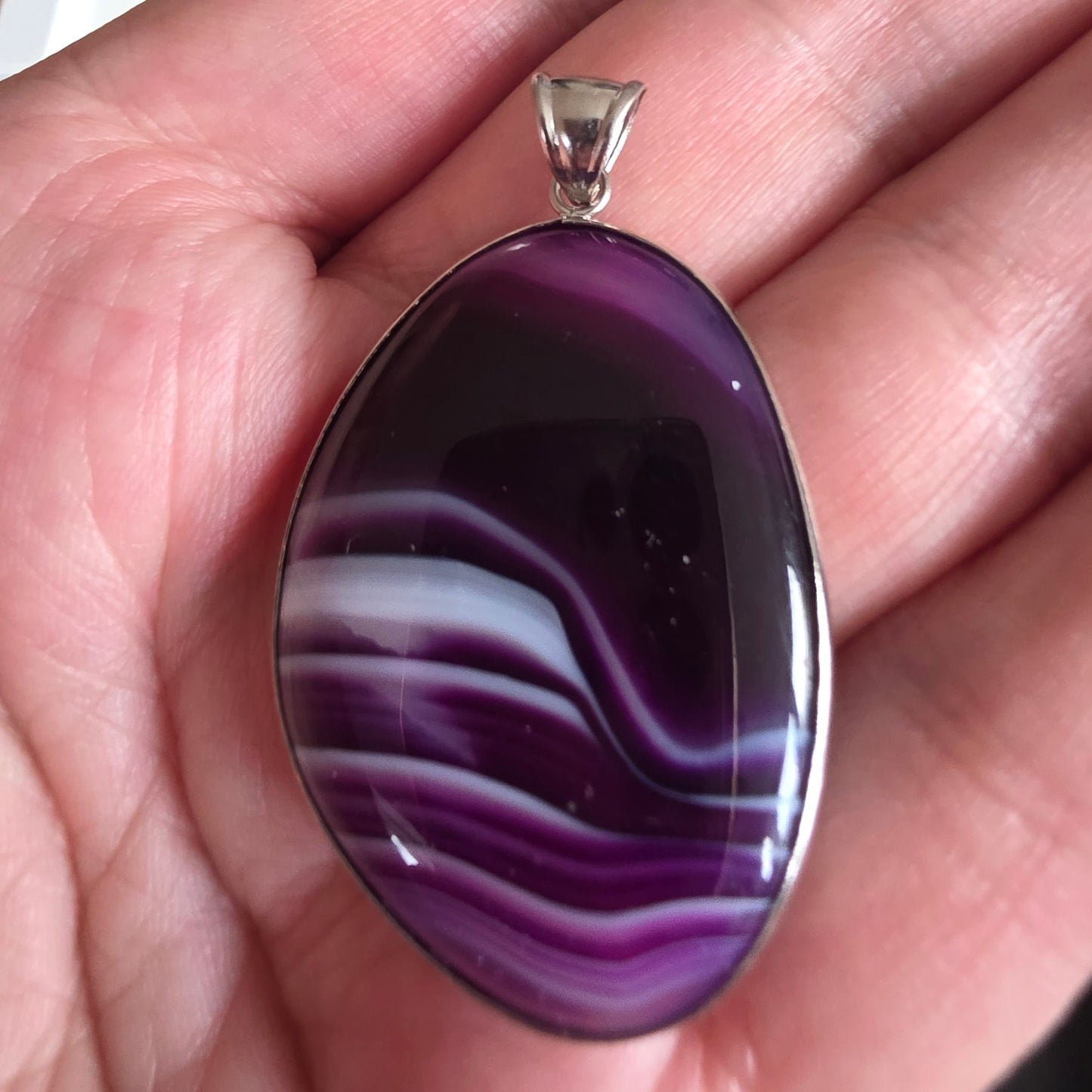 Agat lilla Vedhæng