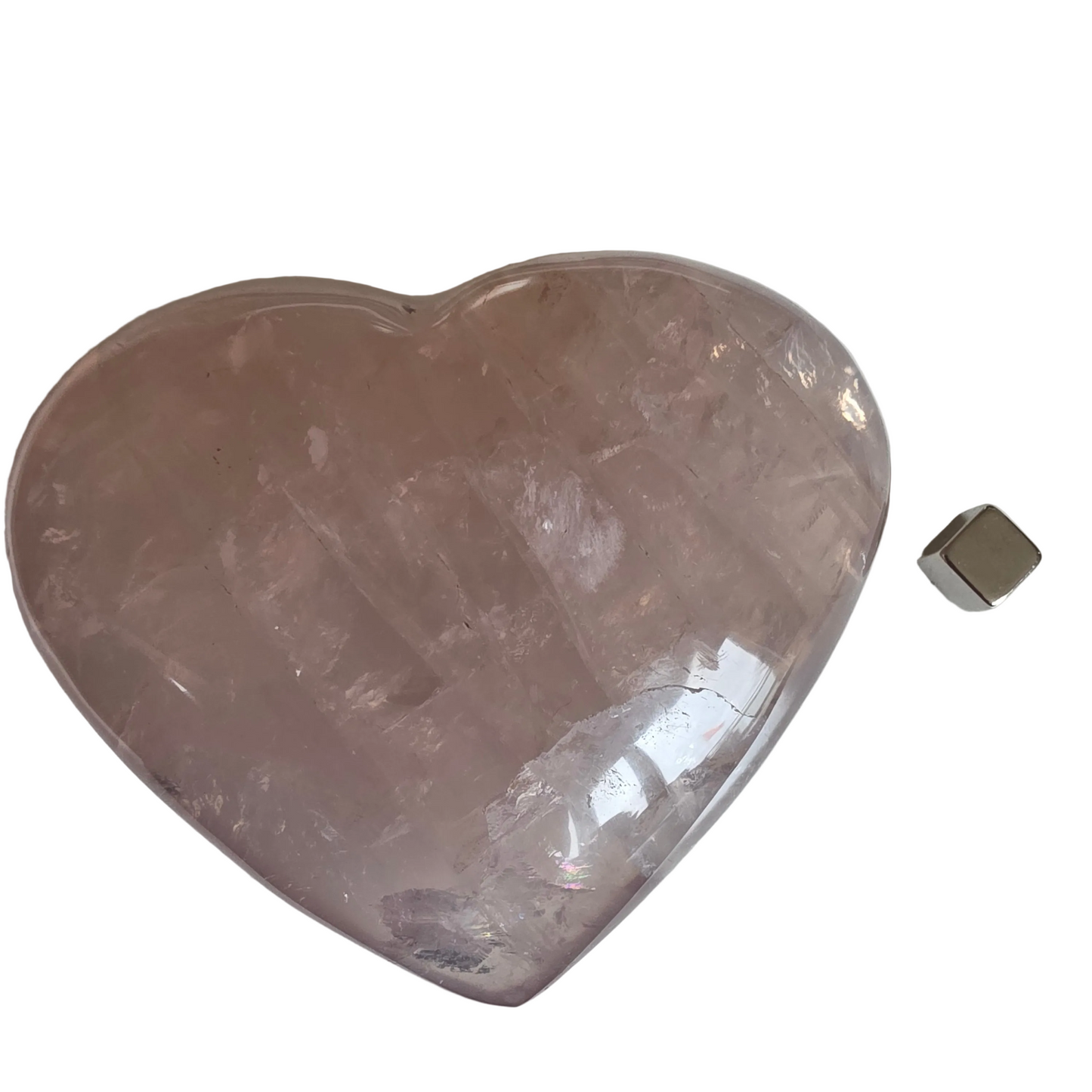 Rosakvarts hjerte 444 gram