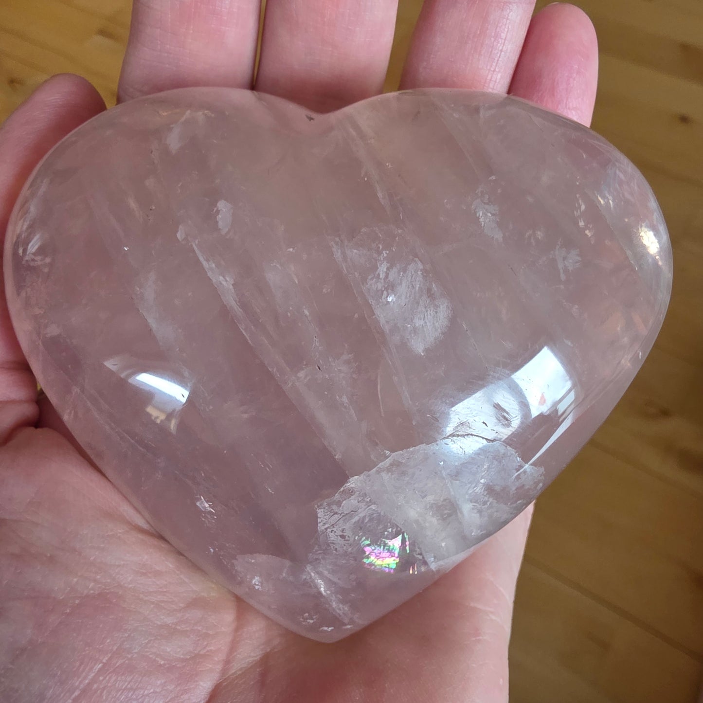 Rosakvarts hjerte 444 gram