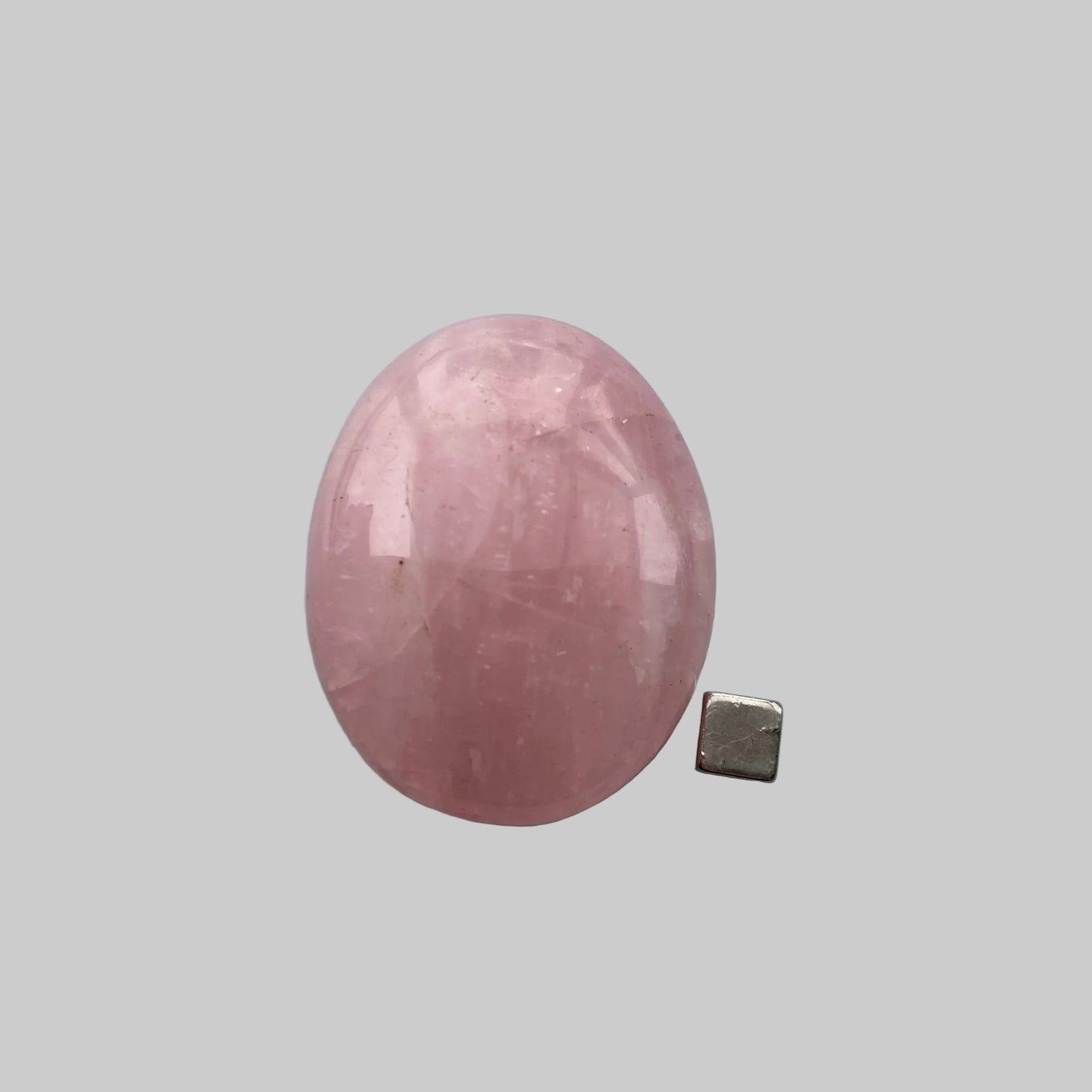 Stor rosakvarts jumbosten med blid kærlig energi.