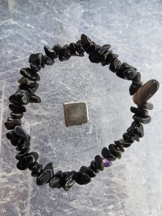 Bracelet Obsidian black